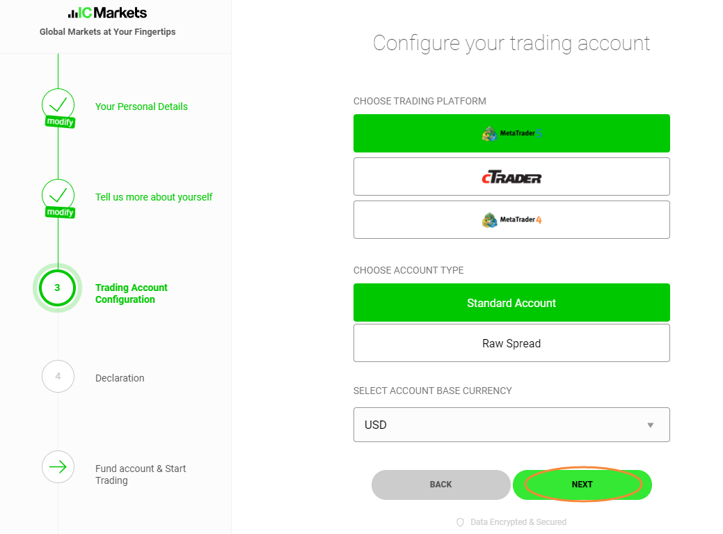 How to open an IC Markets live account