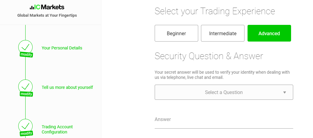 How to open an IC Markets live account