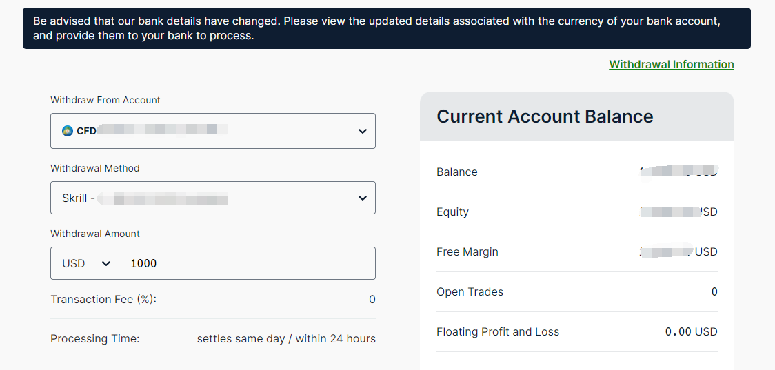 How to withdraw funds from ThinkForex account